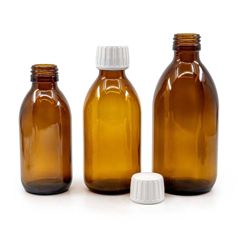 Sklenená fľaška tzv. liekovka s objemom 300 ml, je vyrobená z hrubého skla tmavohnedej farby. Slúži na uchovávanie tekutín, ktoré vďaka svojej farbe 