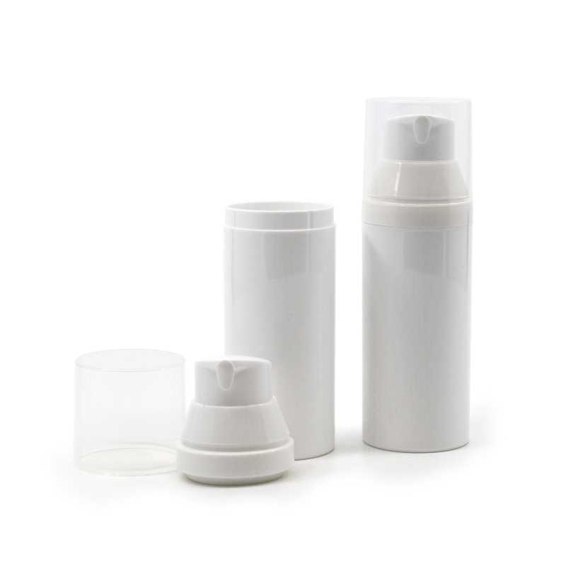 Airless fľaška, plastová biela 50 ml