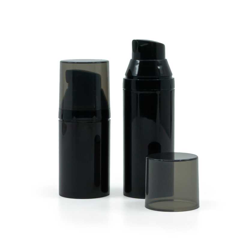 Airless fľaška, plastová čierna 30 ml