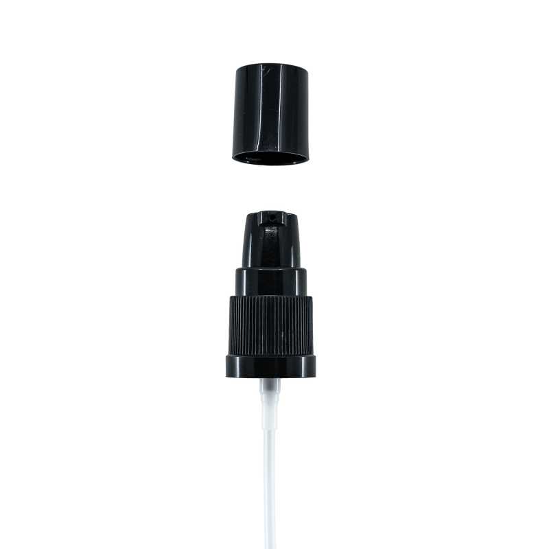 Čierny plastový dávkovač krémov 18 mm, čierny vrch