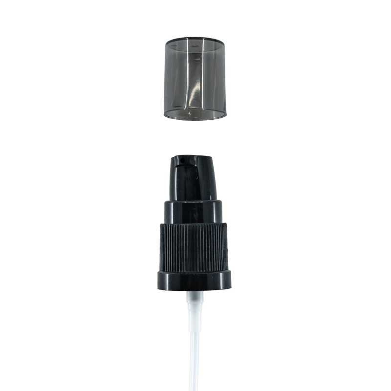 Čierny plastový dávkovač krémov 18 mm, dymový vrch