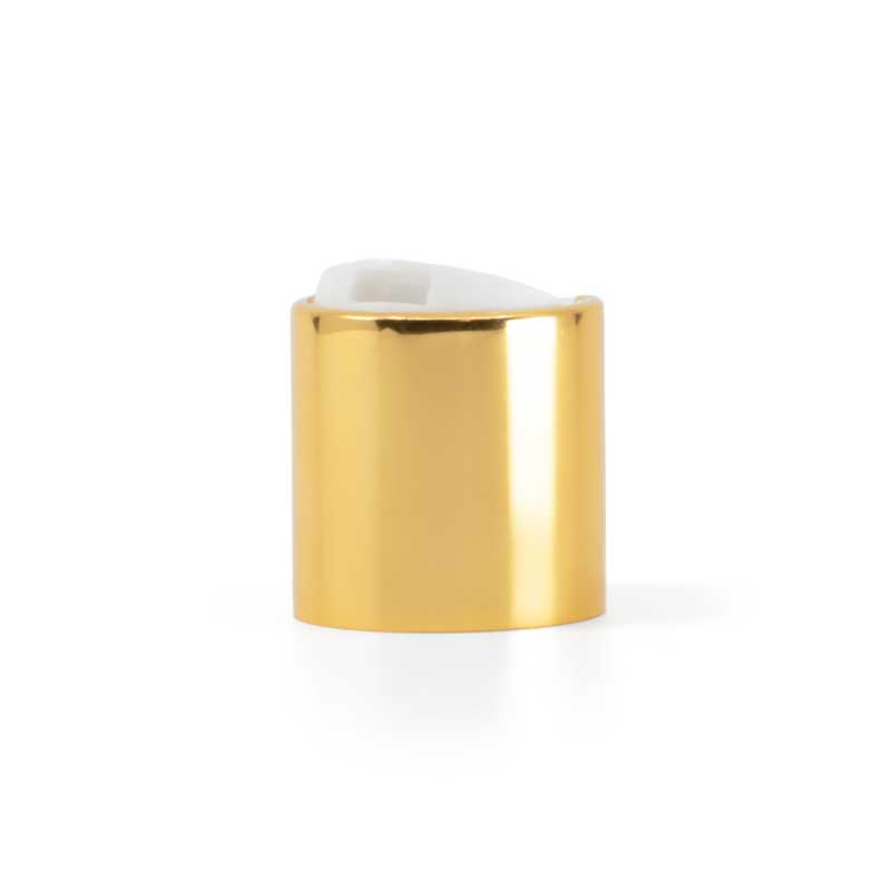 Disc top vrchnák, 24/410, hliník + PP, zlatý, biely stred