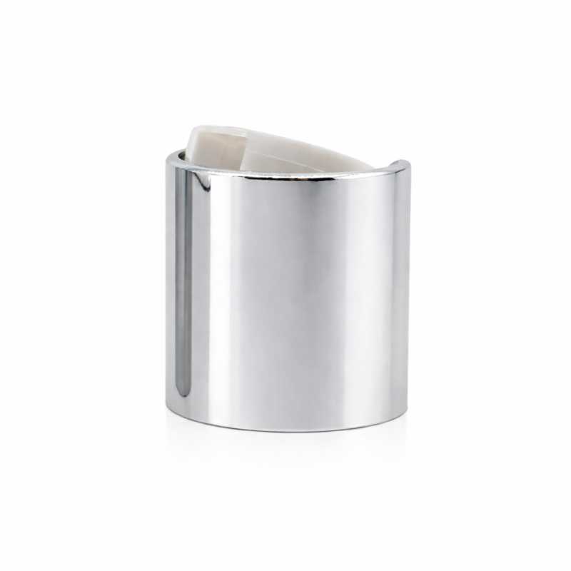 Disc top vrchnák, hliník + PP, strieborný, biely stred, 24/410