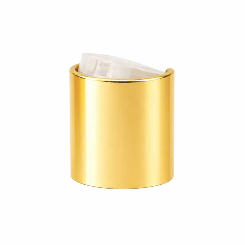 Disc top vrchnák, hliník + PP, zlatý, priehľadný stred, 24/410