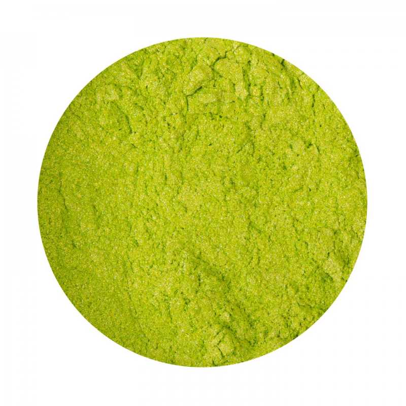 MICA, práškové farbivo, Lime,  Tento odtieň nie je vhodný na použitie do prípravkov na pery. 
Mica alebo tiež mika je prírodné farbivo, pigmentový p