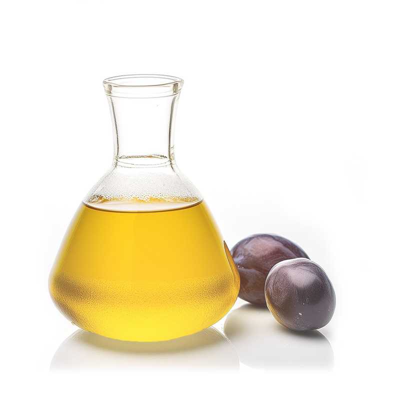 Olej zo slivkových jadier (Plum Kernel Oil) je vyrobený lisovaním za studena. Má zlatú farbu a výraznú arómu po marcipáne. Je veľmi bohatý na kyselin