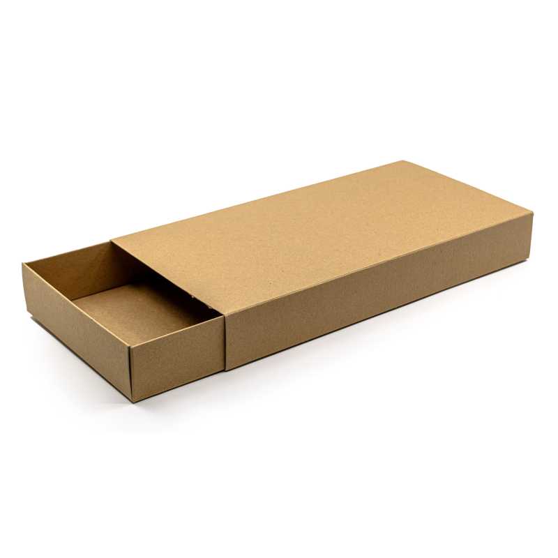 Papierová kraftová darčeková krabička s vysúvacím mechanizmom, do ktorej hravo zabalíte svoje výrobky.
Krabička má rozmer 150 x 300 mm a výšku 40 