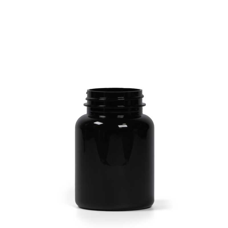 Plastová dóza na tabletky, čierna, 150 ml