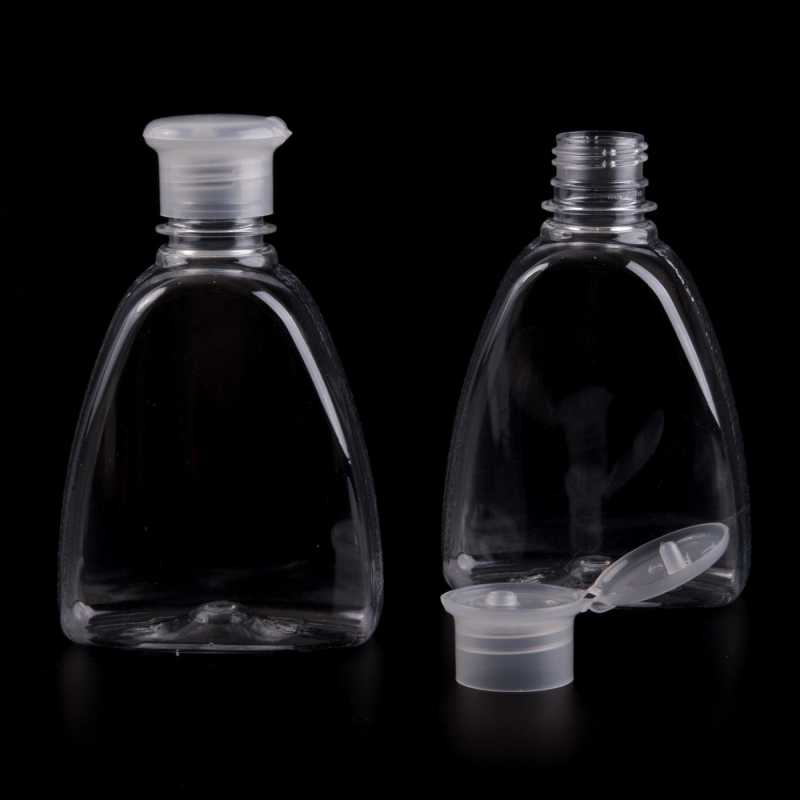 Plastová fľaša na mydlo, priehľadná, 300 ml Plochá priehľadná plastová fľaša, ideálna na uskladnenie rôznych tekutín a gélov, čistiacich prostri