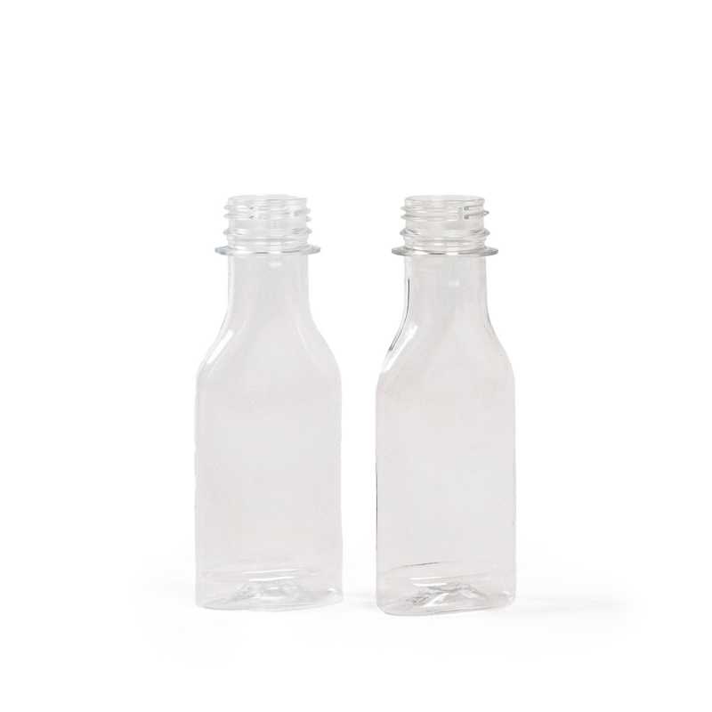 Plastová fľaša, plochá, priehľadná, 50 ml, ZASOBA 