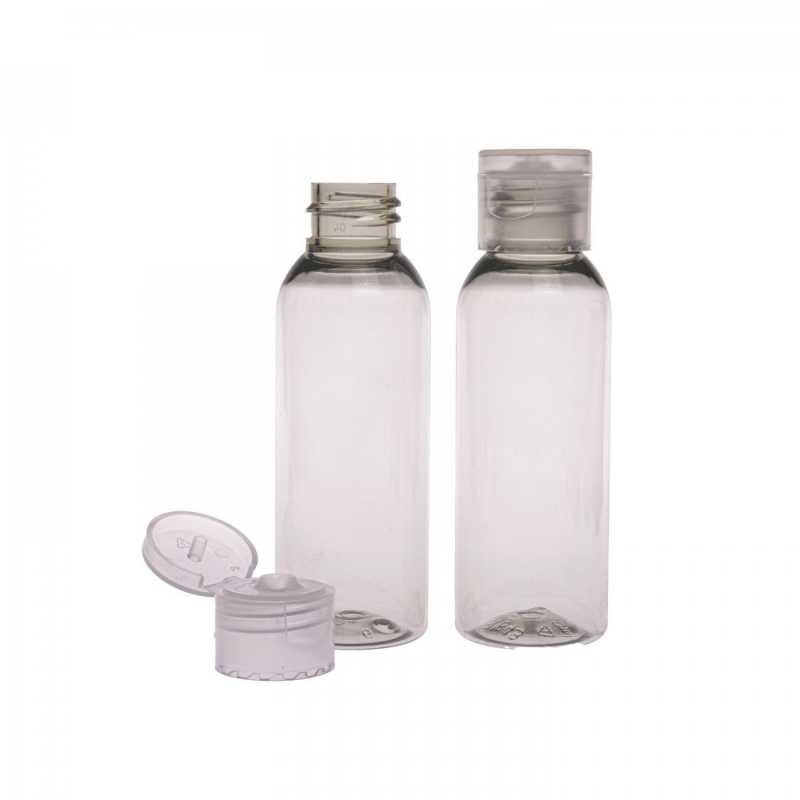 Priehľadná plastová fľaša, ideálna na uskladnenie rôznych tekutín, olejov, pleťových krémov a podobne. Je polotvrdá, ale dá sa stlačiť. 
Vyroben�
