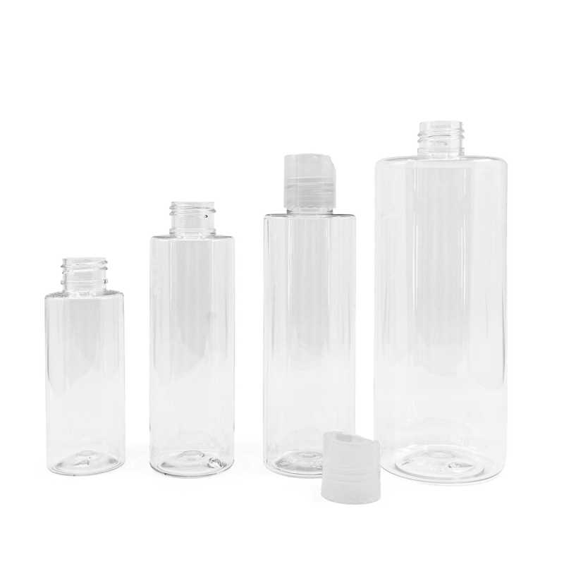 Plastová fľaša, priehľadná, disc top priehľadný 200 ml