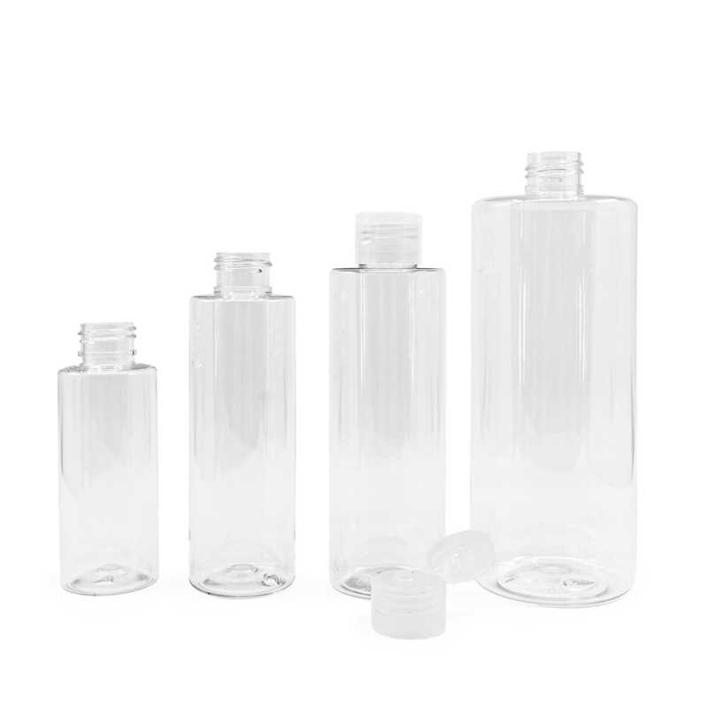 Plastová fľaša, priehľadná, flip top priehľadný, 200 ml
