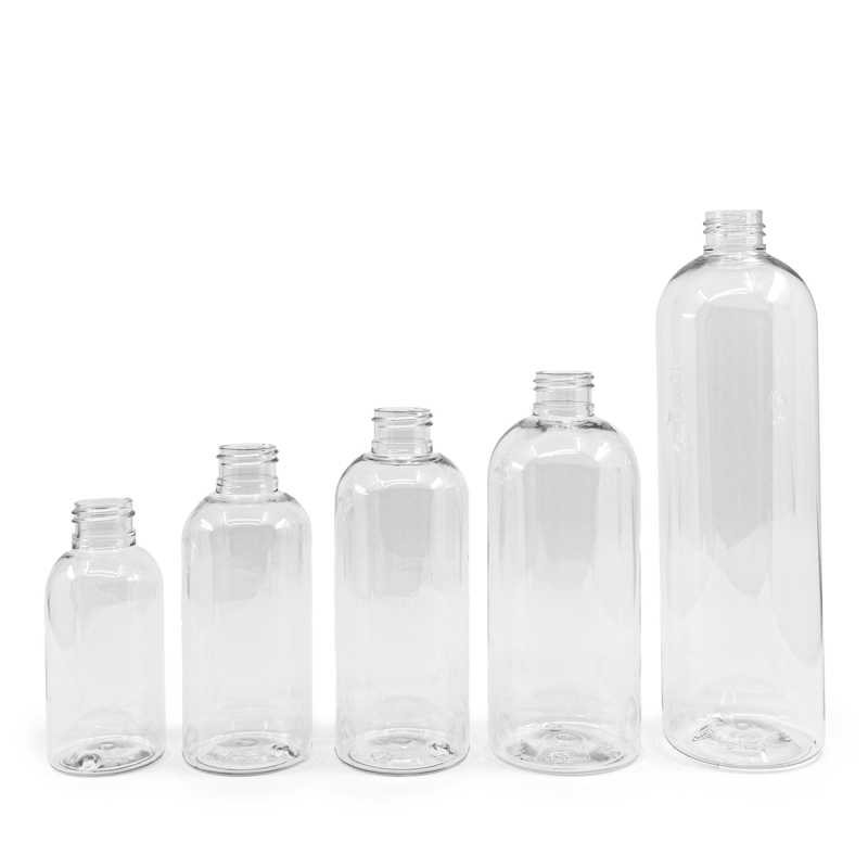 Plastová fľaša, priehľadná okrúhla, 24/410, 300 ml, bez uzáveru, 264 ks