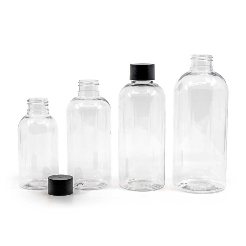Priehľadná plastová fľaša, ideálna na uskladnenie rôznych tekutín, olejov, pleťových krémov a podobne. Je polotvrdá, ale dá sa stlačiť.
Materiá