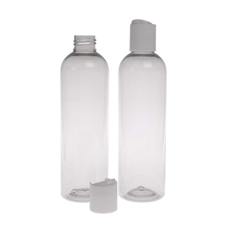 Priehľadná plastová fľaša, ideálna na uskladnenie rôznych tekutín, olejov, pleťových krémov a podobne. Je polotvrdá, ale dá sa stlačiť. Vyrobená