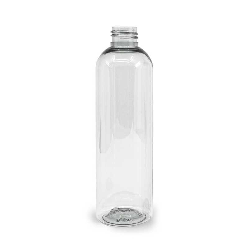 Plastová fľaša, recyklovaná, priehľadná 24/410, 250 ml