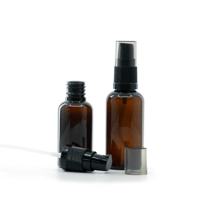 Plastová fľaška, liekovka, dávkovač krémov s dymovým krytom, 30 ml
