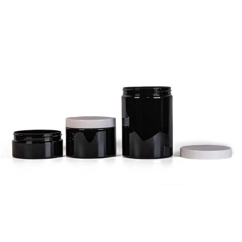 Plastový kelímok, 100 mm, čierny, 500 ml, biely vrchnák