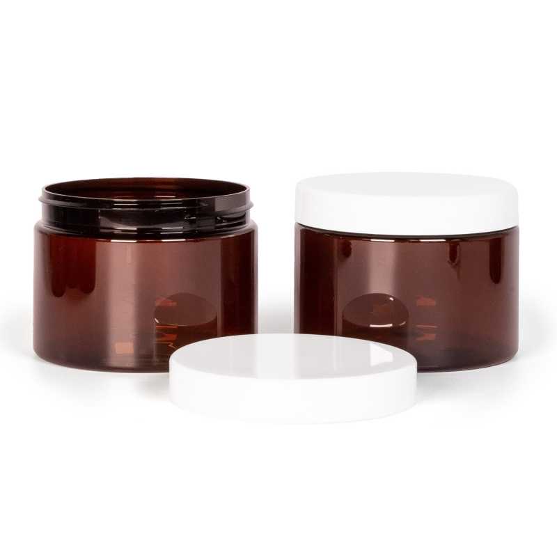 Plastový kelímok, 100 mm, hnedý, 500 ml biely vrch
