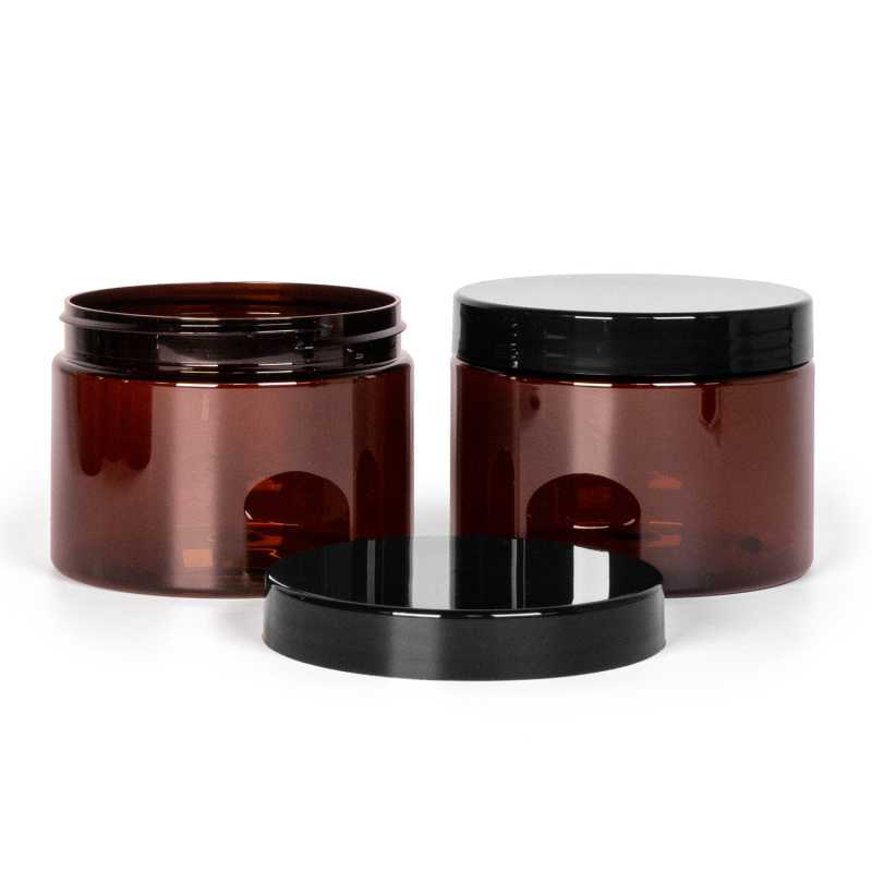 Plastový kelímok, 100 mm, hnedý, 500 ml čierny vrchnák