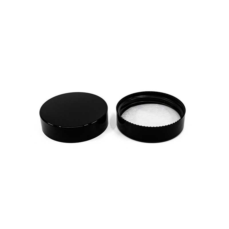 Plastový vrchnák na kelímok, 53 mm, čierny,