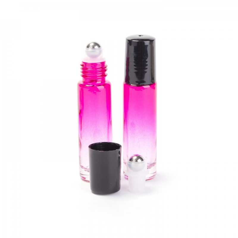 Sklenená fľaška 10 ml, ružová
