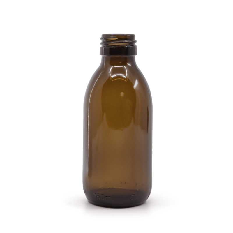 Sklenená fľaška, liekovka, PP28S, 150 ml