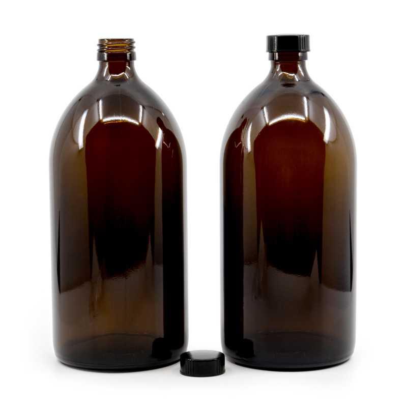 Sklenená fľaška, tzv. liekovka alebo fľaša na sirupy, je vyrobená z hrubého skla tmavohnedej farby. Slúži na uchovávanie tekutín, ktoré vďaka svoje