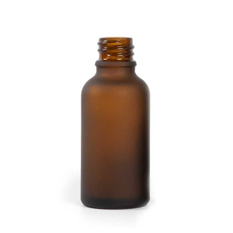 Sklenená fľaška, matná hnedá, 18 mm, 30 ml, 336 ks