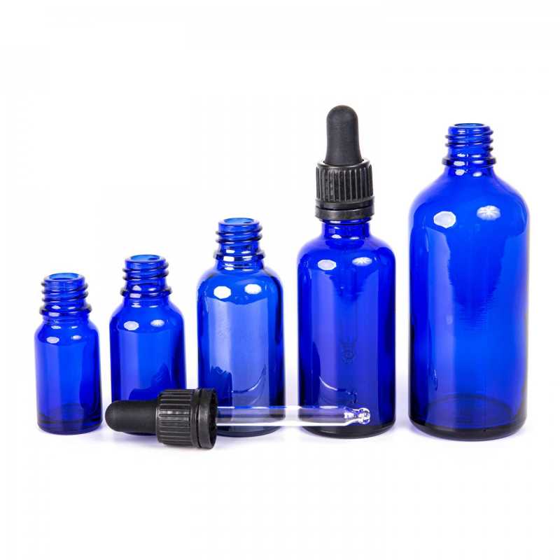 Sklenená fľaška, liekovka, modrá, 18 mm, 100 mlSklenená fľaška, tzv. liekovka, je vyrobená z hrubého skla tmavo modrej farby. Slúži na uchovávanie t