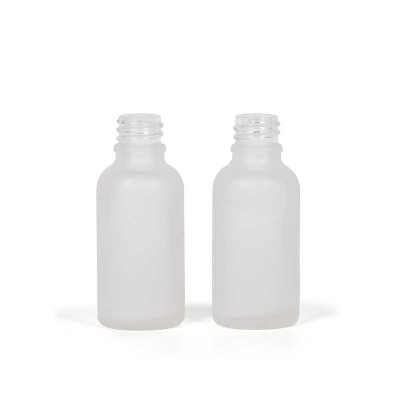 Sklenená fľaška, priehľadná mliečna, 18 mm, 30 ml, balenie 264 ks