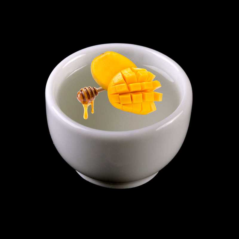 Exotické medové mango tvorí vôňa sladkého zrelého manga doplnená o výrazné tóny mandarínky, červeného pomaranča, grapefruitu, jazmínu s pevnými