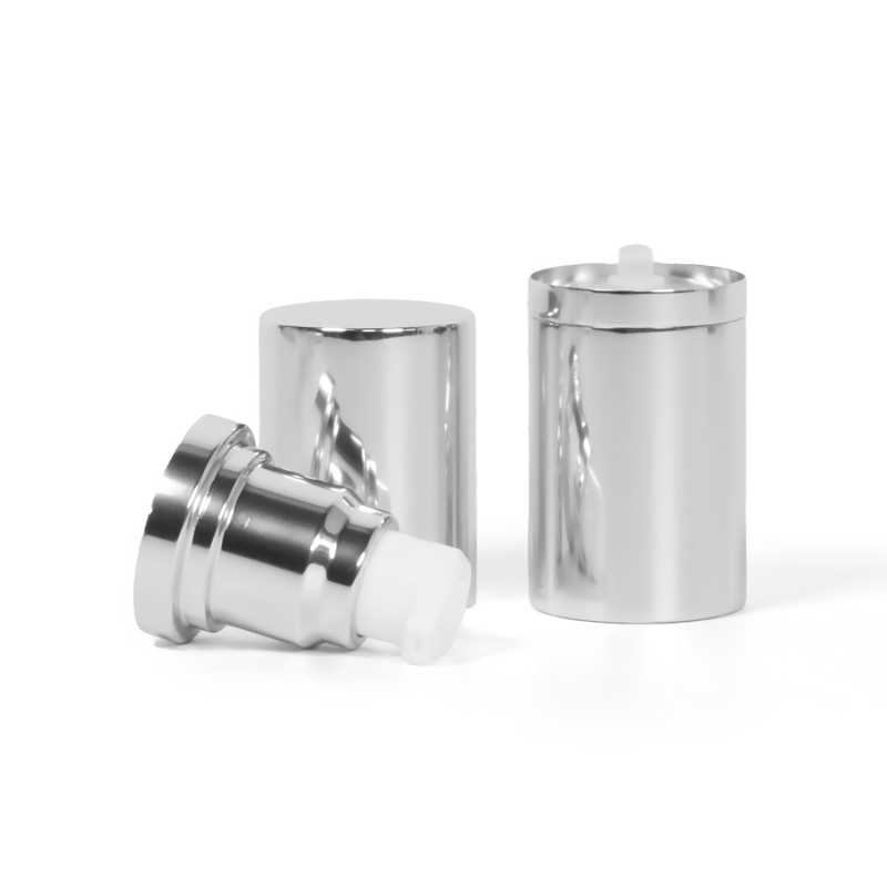 Vrchnák na 30/50 ml airless fľašku, strieborný,