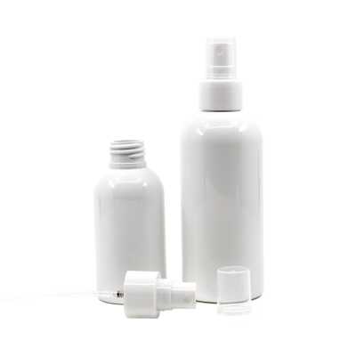 Plastová fľaša biela, 100 ml, biely rozprašovač