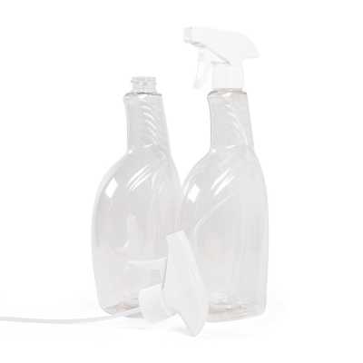 Plastová fľaša, čistiace, biely rozprašovač 750 ml