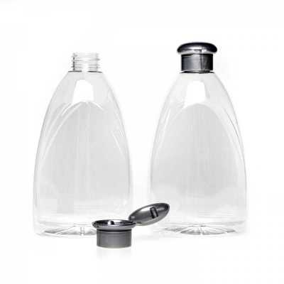 Plastová fľaša, priehľadná, 500 ml, flip top