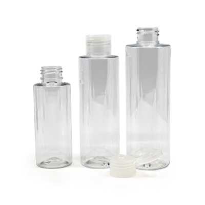 Plastová fľaša, priehľadná, flip top priehľadný, 100 ml