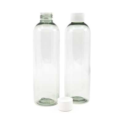 Plastová fľaša, recyklovaná 250 ml, biely vrchnák