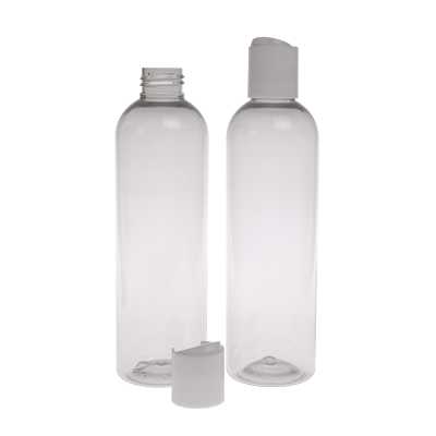Plastová fľaša, recyklovaná 250ml, disc top biely