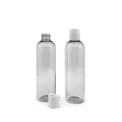 Plastová fľaša, recyklovaná 250ml, disc top biely