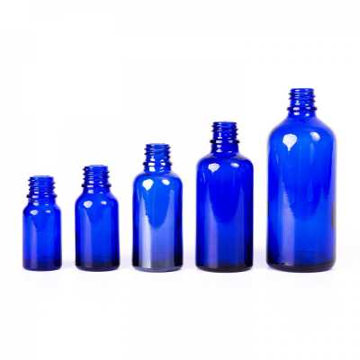 Sklenená fľaška, modrá, 18 mm, 100 ml, 105 ks