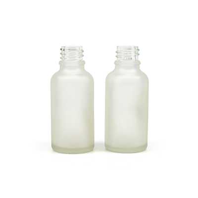 Sklenená fľaška, priehľadná mliečna, 18 mm, 30 ml