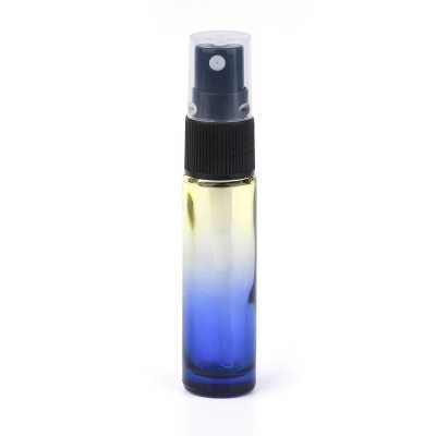 Sklenený rozprašovač na parfum, žlto-modrý 10 ml