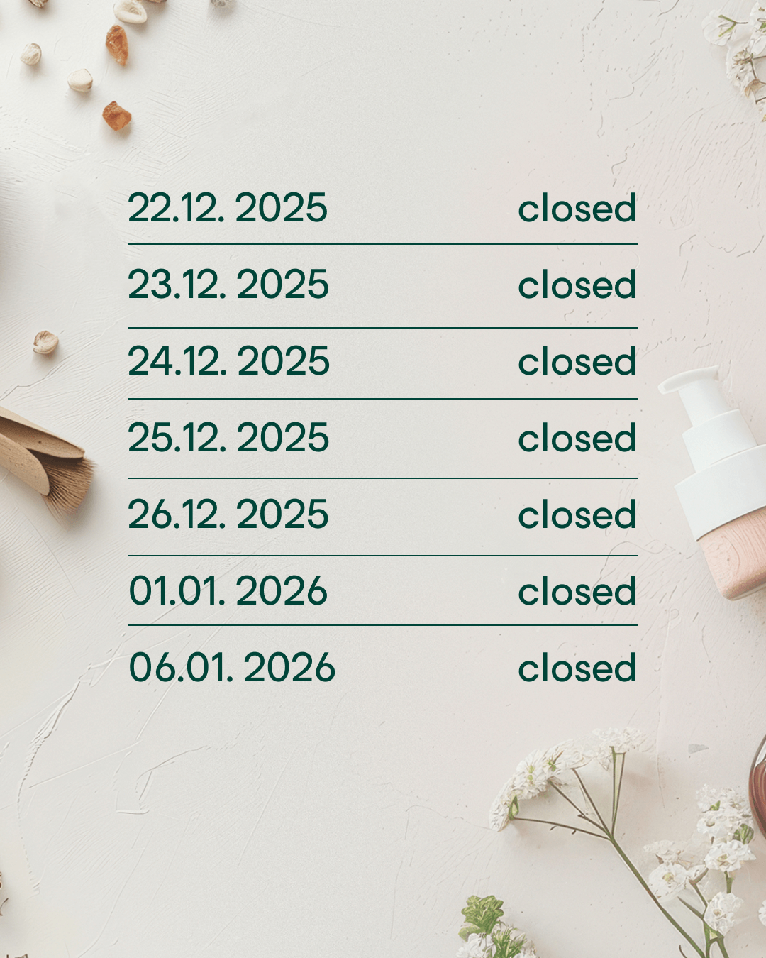 Otváracie hodiny počas vianočných sviatkov 2025 v Handymade 